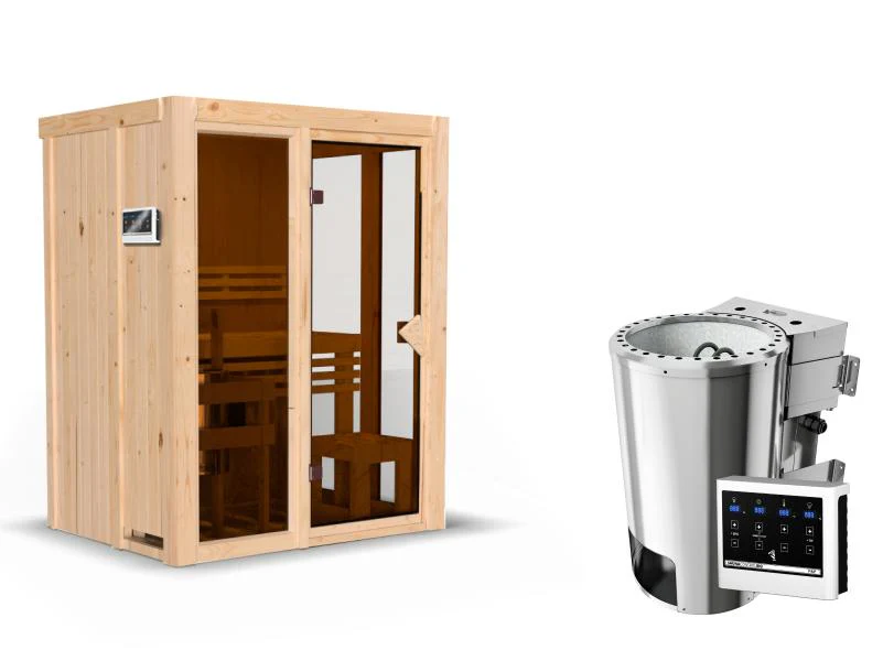 Karibu Sauna Irava 1 - inkl. 3,6 kW Bioofen ext. Steuerung - Image 2