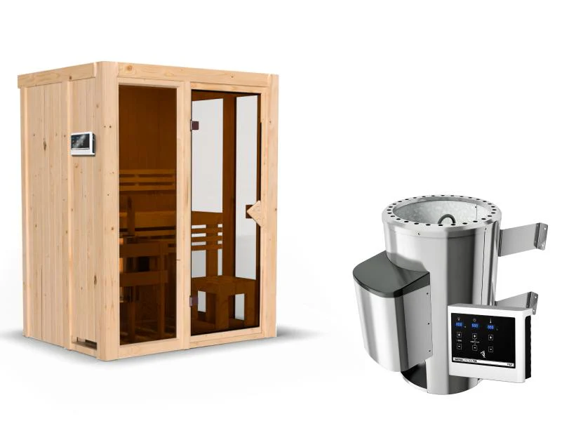 Karibu Sauna Irava 1 - inkl. 3,6 kW Ofen ext. Steuerung - Image 2