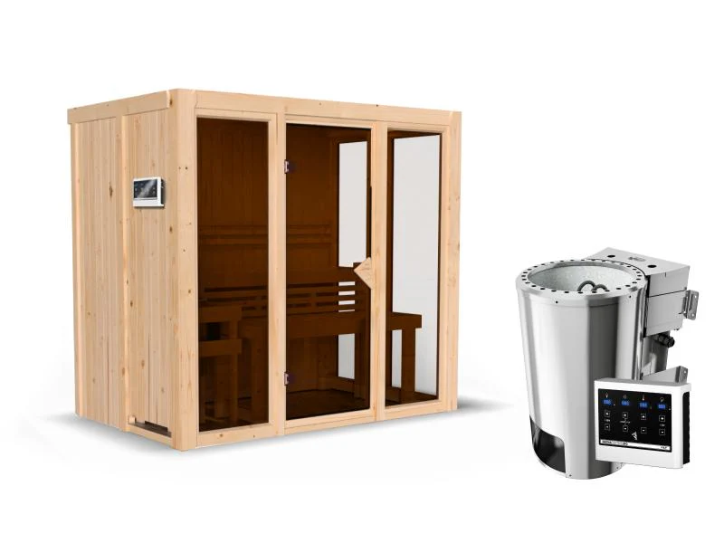 Karibu Sauna Irava 3 inkl. 3,6 kW Bioofen ext. Steuerung - Image 2