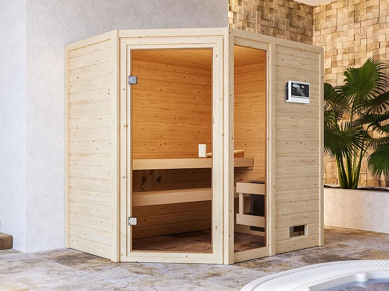 Karibu Sauna Jada mit 9 kW Ofen ext. Strg 38 mm - Image 2