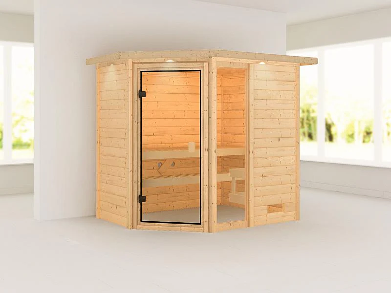 Karibu Sauna Jada mit Dachkranz 38 mm - Image 4