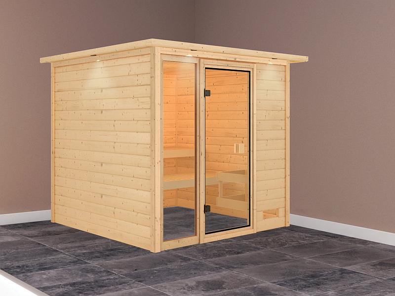 Karibu Sauna Jutta mit Dachkranz 38 mm - Image 2