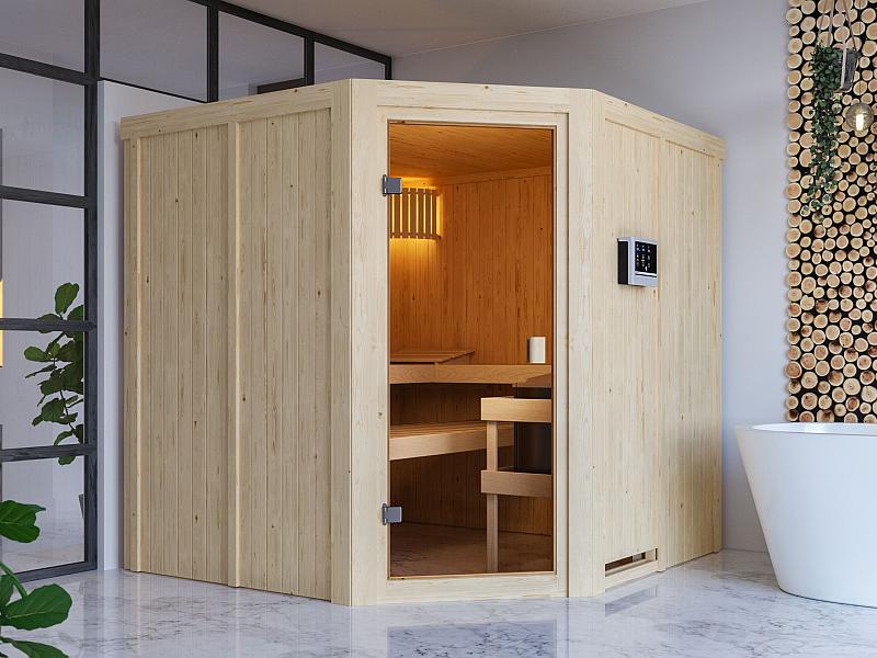 Karibu Sauna Kotka 68 mm inkl. 9 kW Ofen externe Steuerung - Image 4
