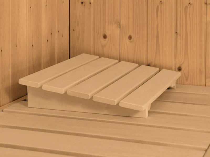 Karibu Sauna Larin inkl. 9 kW Bioofen externe Steuerung, mit bronzierter Ganzglastür - ohne Dachkran - Image 8