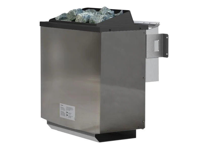 Karibu Sauna Larin inkl. 9 kW Bioofen externe Steuerung, mit moderner Saunatür - ohne Dachkranz - - Image 4