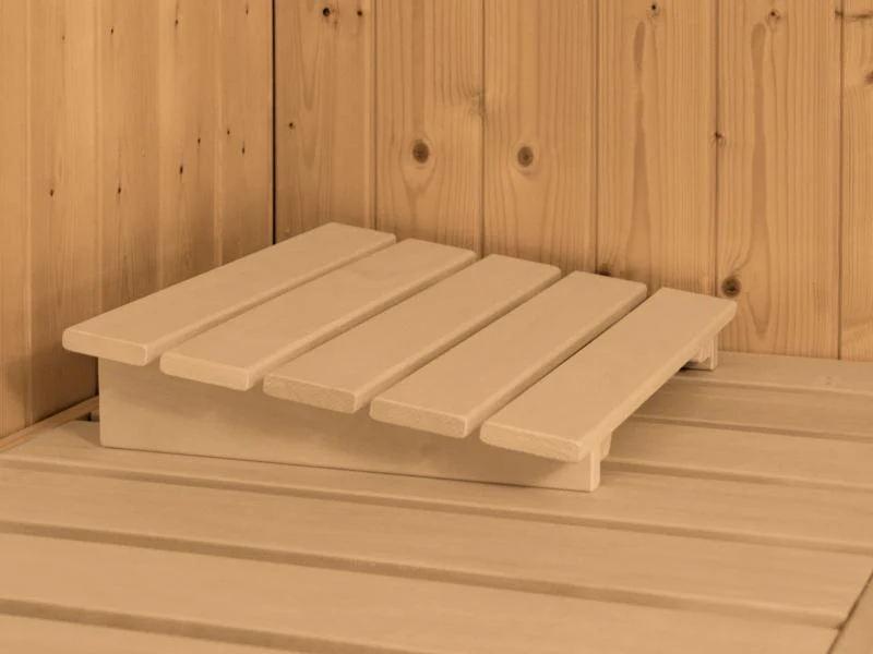 Karibu Sauna Larin inkl. 9 kW Bioofen mit externer Steuerung, ohne Dachkranz, mit energiesparender S - Image 9