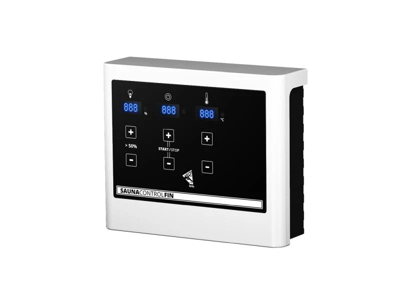 Karibu Sauna Larin inkl. 9 kW Ofen externer Steuerung, mit moderner Saunatür - ohne Dachkranz - - Image 5