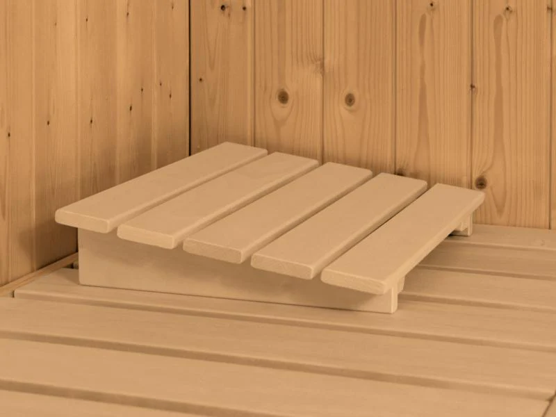 Karibu Sauna Larin inkl. 9kW Ofen externe Steuerung, mit Klarglas-Ganzglastür -ohne Dachkranz- - Image 8