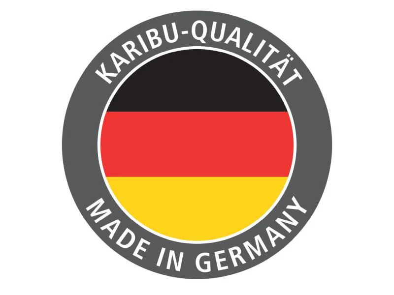Karibu Sauna Mia inkl. 9 kW Ofen ext. Steuerung, mit energiesparender Saunatür -mit Dachkranz- - Image 11