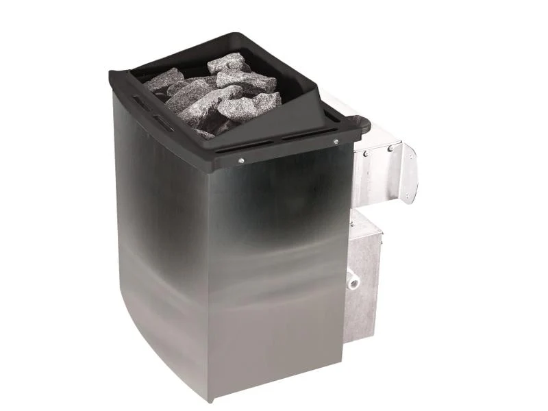 Karibu Sauna Mia inkl. 9 kW Ofen integr. Steuerung, mit moderner Saunatür -mit Dachkranz- - Image 4