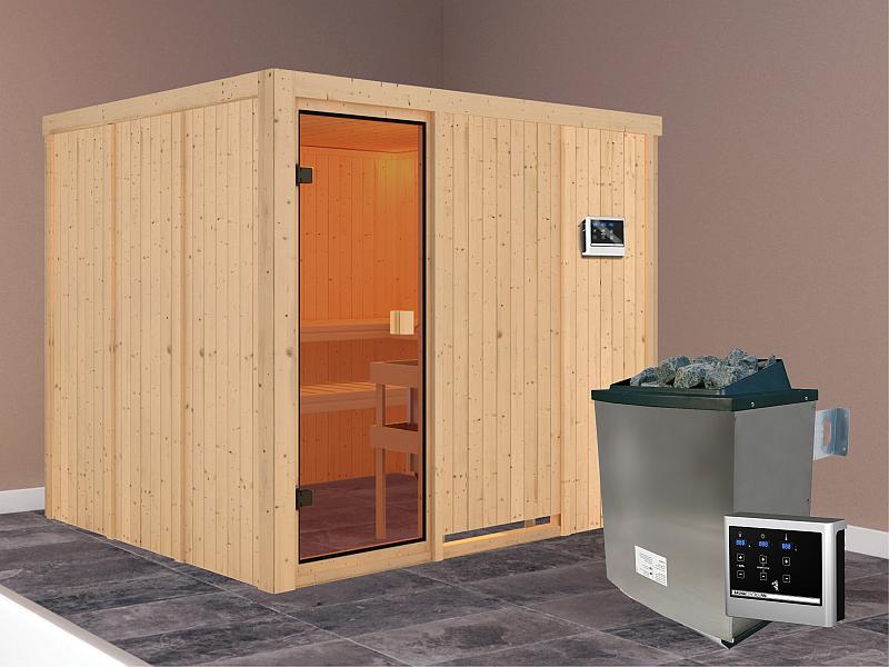 Karibu Sauna Nybro 68 mm inkl. 9 kW Ofen ext. Strg - Image 2