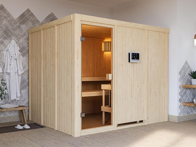 Karibu Sauna Nybro 68 mm inkl. 9 kW Ofen ext. Strg - Image 4