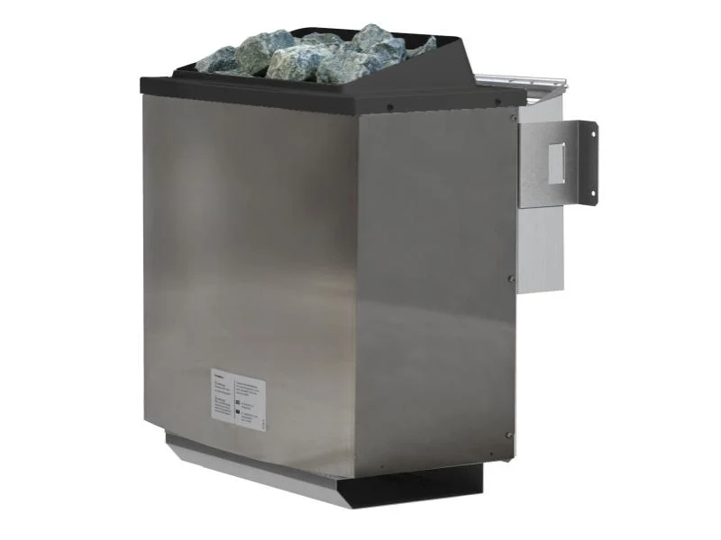 Karibu Sauna Sahib 1 inkl. 9 kW Bioofen mit ext. Steuerung, mit Klarglas-Ganzglastür -mit Dachkranz- - Image 5