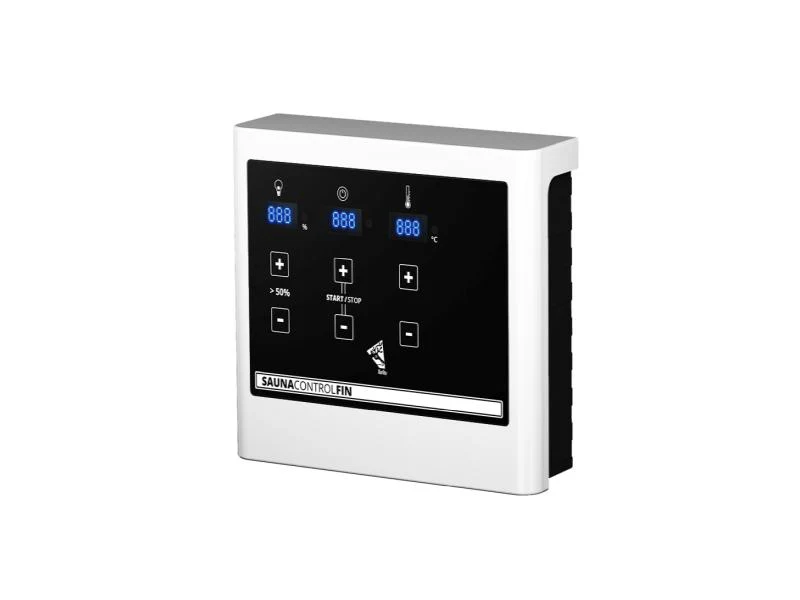 Karibu Sauna Sandra inkl. 9 kW Ofen ext. Steuerung mit klassischer Saunatür -mit Dachkranz- - Image 5