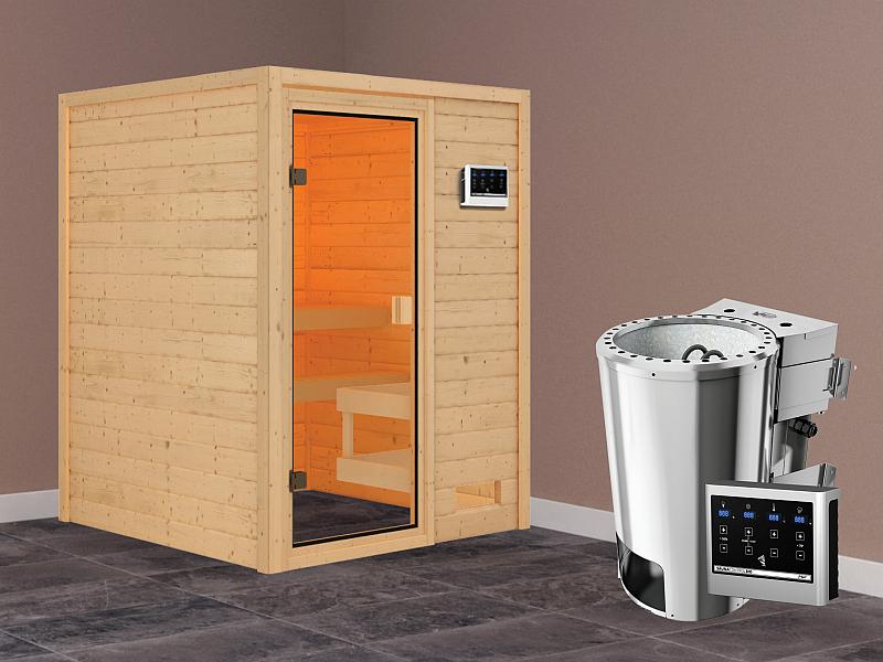 Karibu Sauna Sandra mit 3,6 kW Bioofen ext. Strg - Image 2