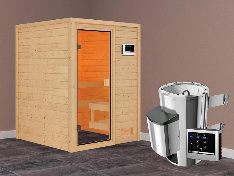 Karibu Sauna Sandra mit 3,6 kW Ofen ext. Strg - Image 2