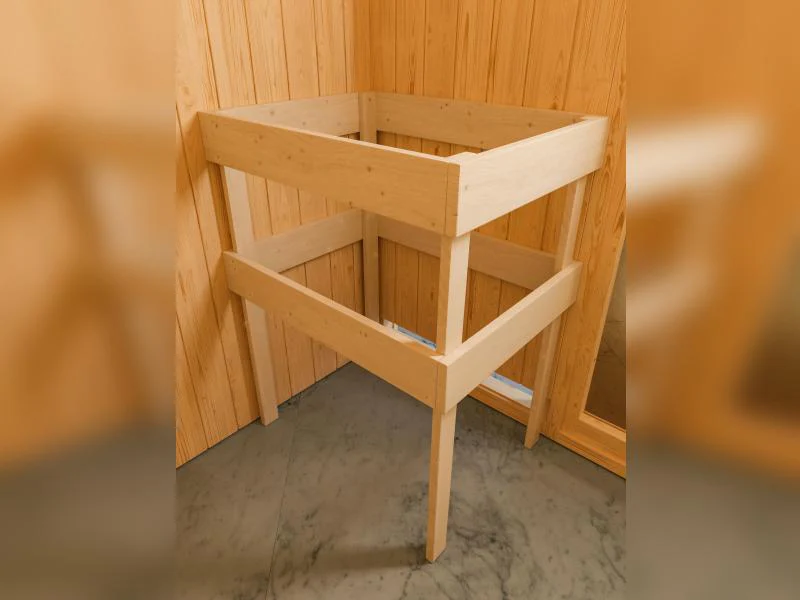 Karibu Sauna Selena inkl. 9 kW Ofen ext. Steuerung mit klassischer Saunatür -ohne Dachkranz- - Image 6