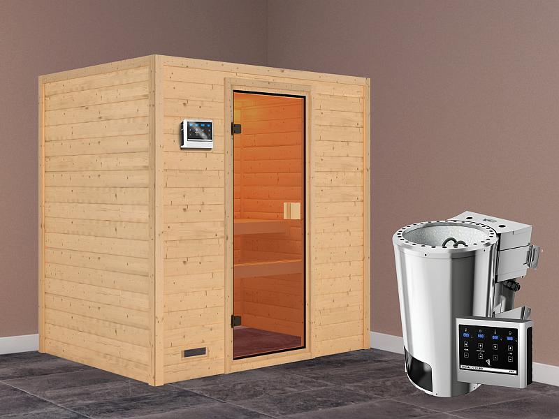 Karibu Sauna Selena mit 3,6 kW Bioofen ext. Strg 38 mm - Image 2