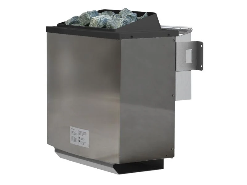 Karibu Sauna Siirin inkl. 9 kW Bioofen ext. Steuerung mit energiesparender Saunatür -mit Dachkranz- - Image 4