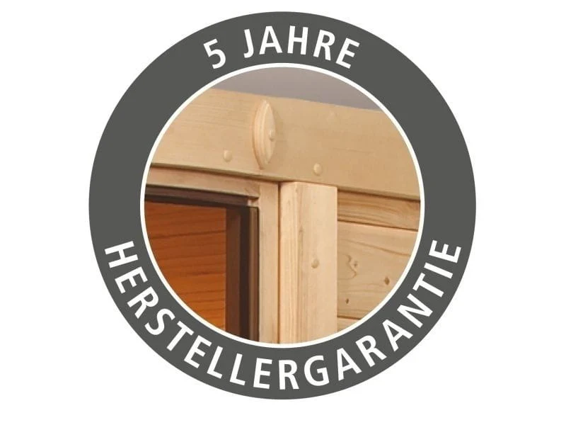 Karibu Sauna Siirin inkl. 9 kW Bioofen ext. Steuerung mit moderner Saunatür -ohne Dachkranz- - Image 12