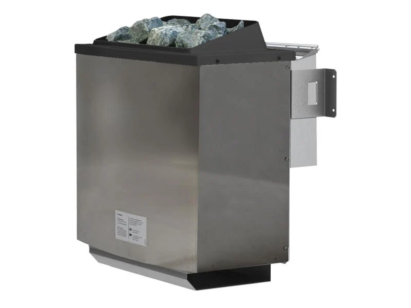 Karibu Sauna Siirin inkl. 9 kW Bioofen mit ext. Steuerung mit Klarglas Ganzglastür -ohne Dachkranz- - Image 4