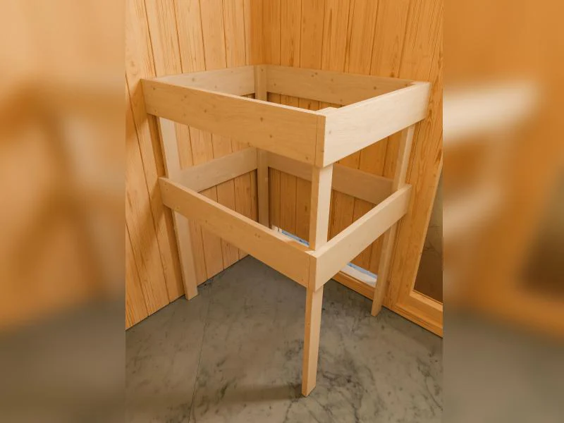 Karibu Sauna Siirin inkl. 9 kW Ofen ext. Steuerung mit klassischer Saunatür - ohne Dachkranz - - Image 6