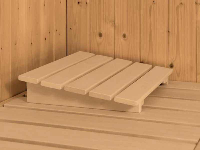 Karibu Sauna Siirin inkl. 9 kW Ofen ext. Steuerung mit moderner Saunatür -mit Dachkranz- - Image 8
