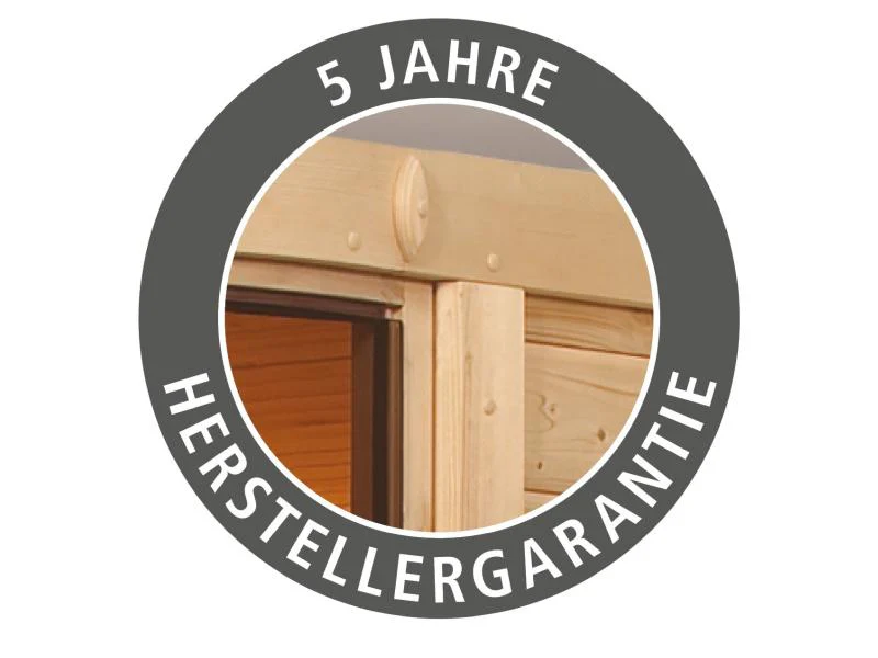 Karibu Sauna Siirin inkl. 9 kW Ofen integ. Steuerung, mit energiesparender Saunatür -ohne Dachkranz- - Image 12