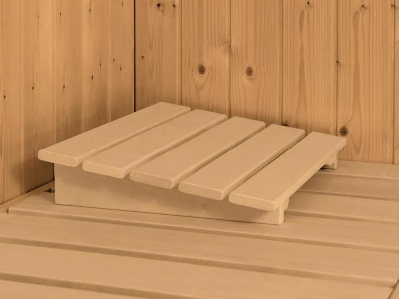 Karibu Sauna Siirin inkl. 9 kW Ofen integr. Steuerung mit moderner Saunatür - ohne Dachkranz - - Image 7