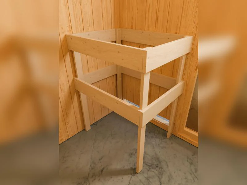 Karibu Sauna Siirin inkl. 9kW Ofen mit ext. Steuerung mit Klarglas Ganzglastür -ohne Dachkranz- - Image 6