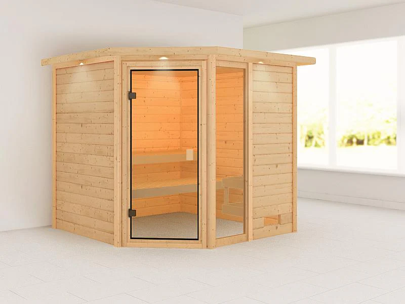Karibu Sauna Tabea mit Dachkranz 38 mm - Image 4