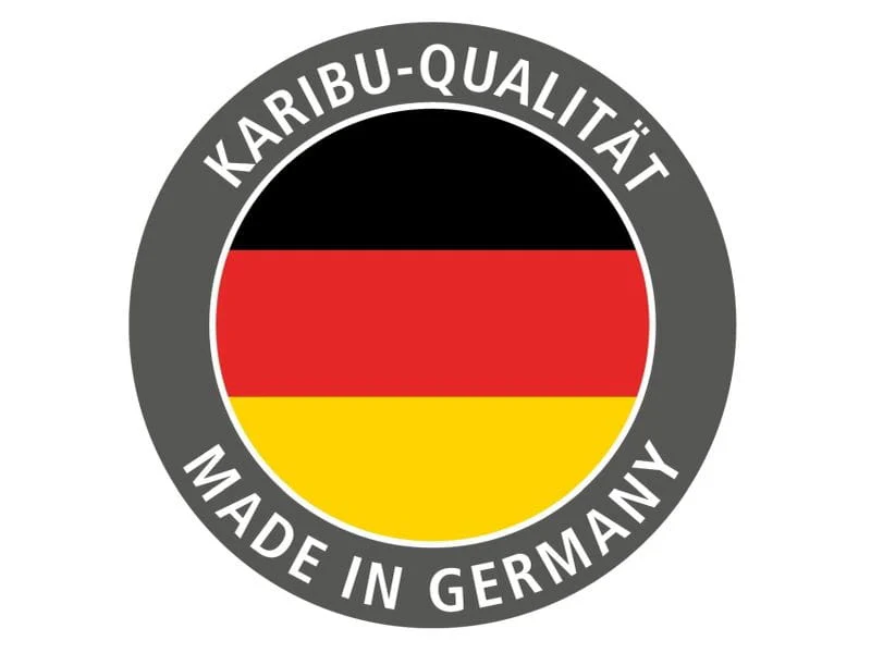 Karibu Sauna Taurin inkl. 9 kW Bioofen ext. Steuerung, mit bronzierter Ganzglastür - mit Dachkranz - - Image 12