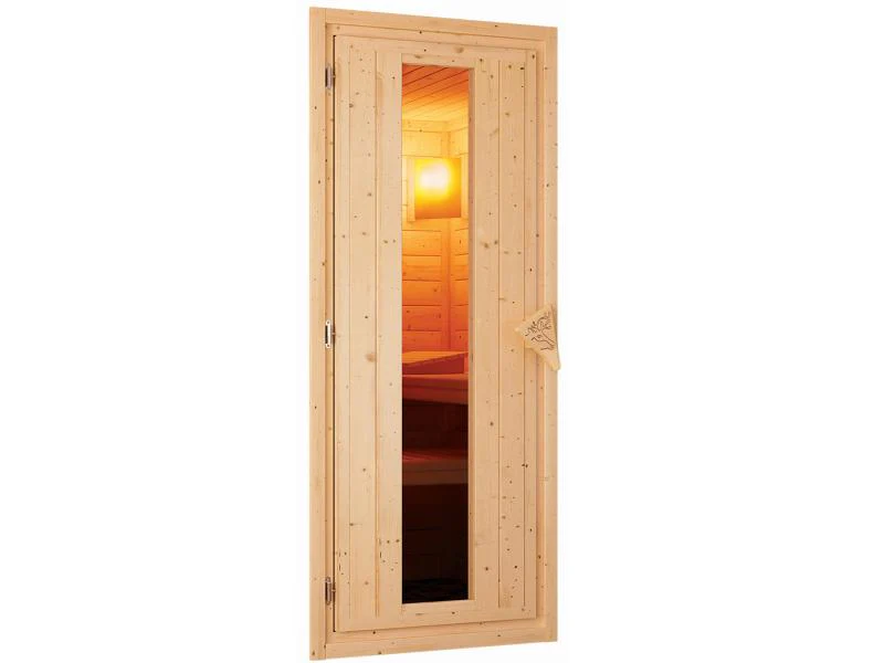 Karibu Sauna Taurin inkl. 9 kW Bioofen externe Steuerung, mit Energiespartür - ohne Dachkranz - - Image 7