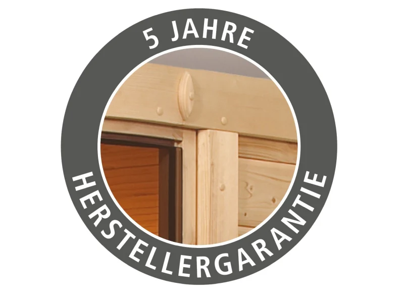 Karibu Sauna Taurin inkl 9 kW Ofen integr. Steuerung, mit klarglas Ganzglastür -mit Dachkranz- - Image 11