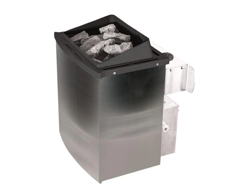 Karibu Sauna Taurin inkl 9 kW Ofen integr. Steuerung, mit klarglas Ganzglastür -mit Dachkranz- - Image 4