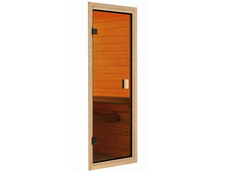 Karibu Sauna Tromsö 68 mm inkl. 9 kW Ofen integr. Steuerung - Image 6