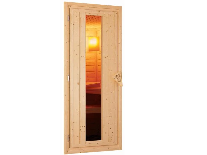 Karibu Sauna Variado inkl. 9 kW Ofen ext. Steuerung, mit Energiespartür -mit Dachkranz- - Image 8