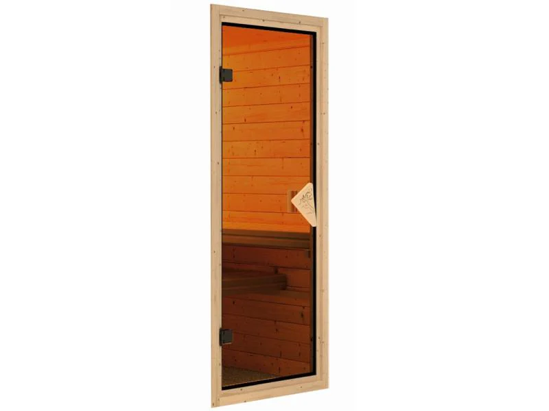 Karibu Sauna Variado inkl. 9 kW Ofen integr. Steuerung, mit klassischer Saunatür -ohne Dachkranz- - Image 6