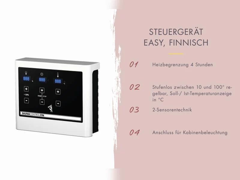 Karibu Saunahaus Catalina, schwarz -inkl. 9 kW Ofen ext. Steuerung- inkl. Vorraum, 73 mm - Image 6