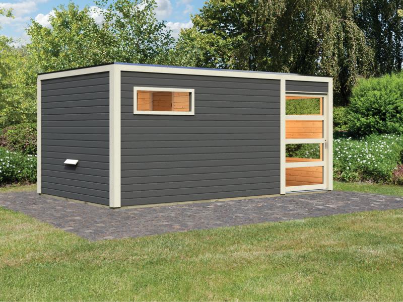 Karibu Saunahaus Hygge 38 mm- terragrau- ohne Ofen - Image 2