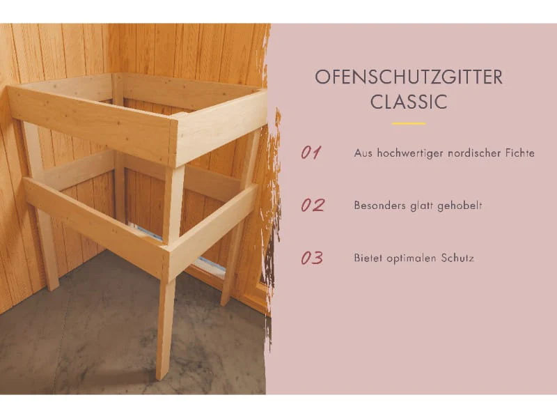 Karibu Saunahaus Hytti 0  38 mm - Ofen 9kW integr. Strg. - Iso-Tür naturbelassen - Image 7