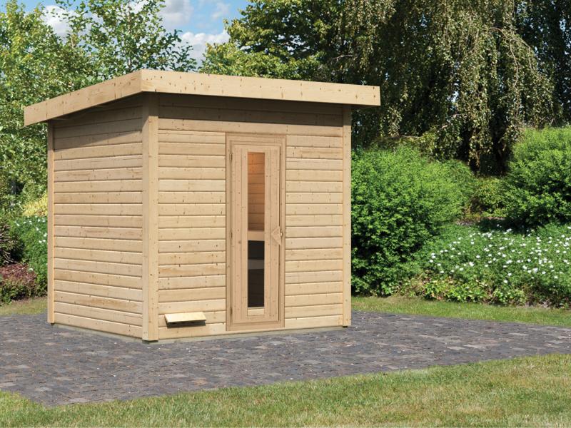 Karibu Saunahaus Hytti 3 38 mm - ohne Ofen - inkl. Energiespartür und Fußboden