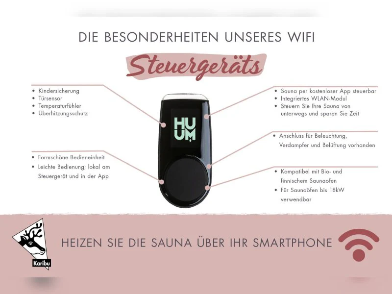 Karibu Saunahaus Hytti 6, inkl. 9 kW Bioofen ext. Steuerung HUUM -mit Iso-Tür- Terragrau - Image 4