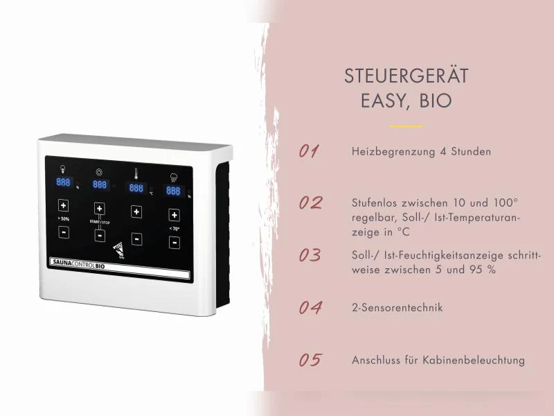 Karibu Saunahaus Hytti 6, inkl. 9 kW Bioofen ext. Steuerung -mit Iso-Tür- terragrau, 38 mm - Image 6