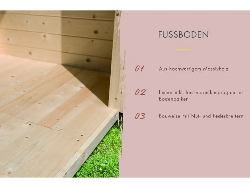 Karibu Saunahaus Hytti 6, inkl. 9 kW Ofen integr. Steuerung - mit Iso-Tür naturbelassen, 38 mm - Image 10