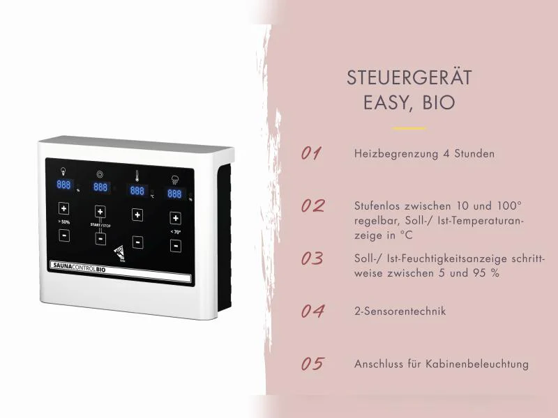 Karibu Saunahaus Laguna, schwarz ,73 mm -inkl. 9 kW Bioofen ext. Steuerung - Image 6