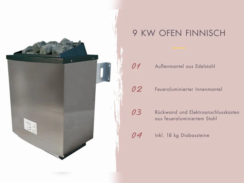 Karibu Saunahaus Hytti 6, inkl. 9 kW Ofen ext. Steuerung HUUM -mit Iso-Tür- Terragrau - Image 3