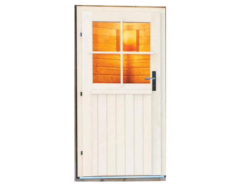 Karibu Saunahaus Skrollan 2 in terragrau- 9 kW Ofen ext. Steuerung- klassische Tür - Image 9