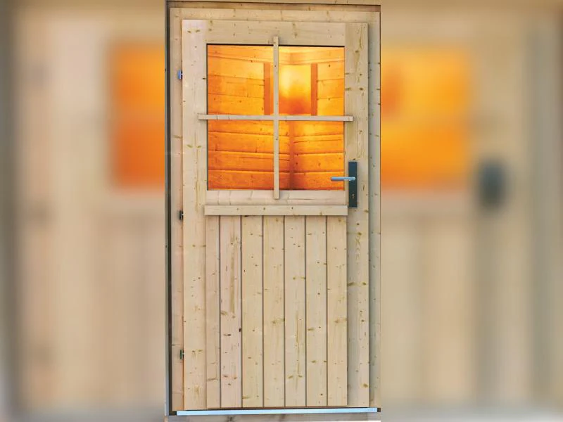 Karibu Saunahaus Skrollan 3 38 mm - 9 kW Ofen ext. Steuerung - klassische Tür - Image 9