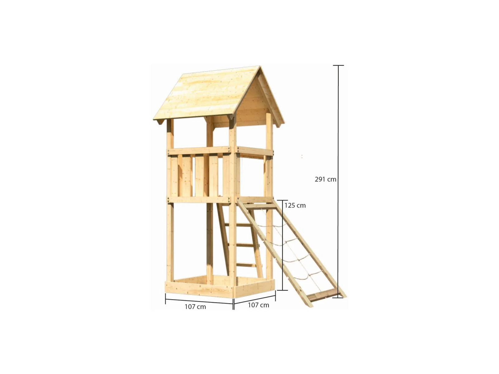 Karibu Spielturm Lotti mit Netzrampe - Image 2